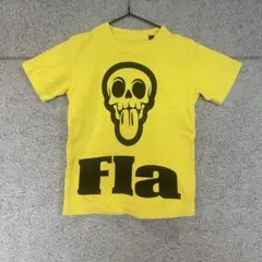 FLAKE イエロー スカルプリント Tシャツ 100のサムネイル
