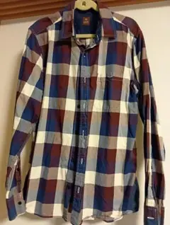 【TAKEO KIKUCHI】チェック柄　長袖　シャツ