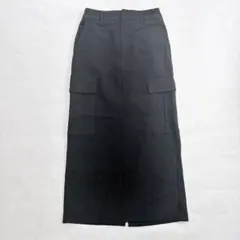 GU ジーユー　カーゴナローロングスカートQ　黒　Sサイズ　タイトスカート