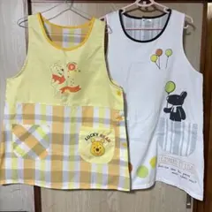 ☺*︎様 ぷーさん、保育士エプロン(幼稚園、介護士、調理師、実習）2枚セットのサムネイル