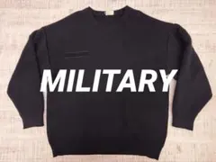 ヴィンテージ military ミリタリー ニット セーター ユーロ ウールのサムネイル