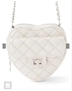 GRL グレイルキルティングチェーンハート型バッグ