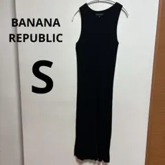 美品✨BANANA REPUBLIC 【S】ブラック ノースリーブ ワンピース
