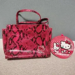 キティ　パイソン柄　ヘビ柄　クロコダイル　バッグ　コインケース　お財布　レザー