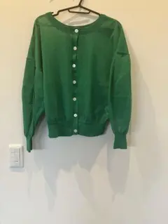 新品　アメリカンホリック　メッシュカーティガン　Mサイズ　グリーン