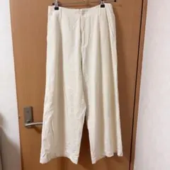 GLOBAL WORK アイボリー コーデュロイ パンツ