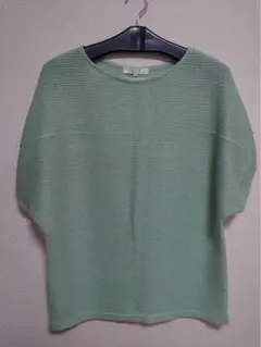 grove エメラルドグリーン　ニット　トップス　M