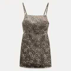 ZARA レオパード柄キャミワンピース