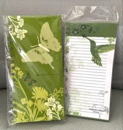 蝶と花の美しいデザイン リングノートノート リストパッド セット