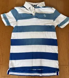 Abercrombie & Fitchポロシャツ青白ストライプ★アバクロラルフ