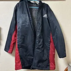 adidas 中綿コート 12A 黒/赤