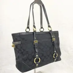 COACH Hamptons y2k ギャラリートートバッグ 黒 ターンロック