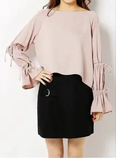MURUAギャザースリーブブラウス /ピンク フリーサイズ 美品のサムネイル
