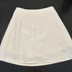 ホワイト ラップスカート サイドファスナー