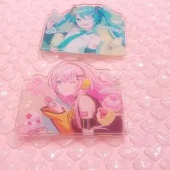 プロセカ バースデー アクリルバッジ 初音ミク 巡音ルカ