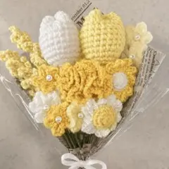 【父の日】枯れない花束、黄色系、ハンドメイド