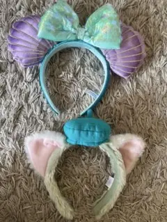 ディズニーシー カチューシャ 2点セット　ジェラトーニ　アリエル