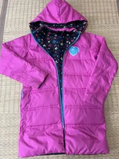 adidas ダウンコート フード付き 160cm リバーシブル ベンチコート