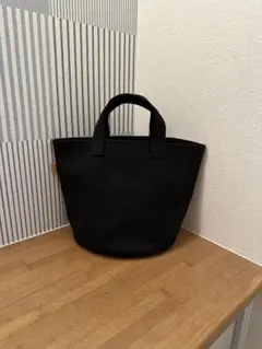 【ハンドメイド】帆布バケツトートバッグS＊ブラック