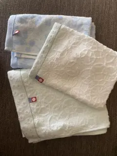 【新品未使用】今治 kanon タオル 2枚　淡い緑➕ハンドタオル水色1枚