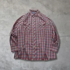 Wrangler ウエスタンシャツ チェック ダメージ BORO 雰囲気良 襤褸のサムネイル