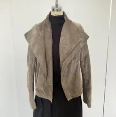 レザージャケット　ダブルラペルデザイン スエード