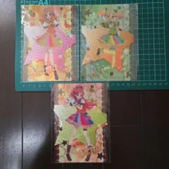 アイカツ　クリアポストカード　3枚セット　姫里マリア　音城セイラ　冴草きい