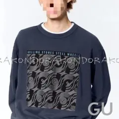 L GU ウォッシュド スウェット プルオーバー Rolling Stones