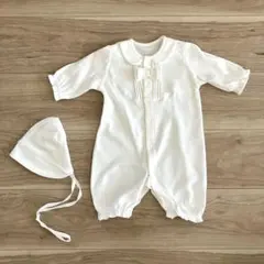 西松屋　ピンタックセレモニースーツ 帽子付き　オフホワイト