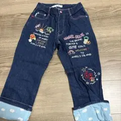 ANGEL BLUE 刺繍デニムパンツ 150