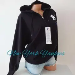 MLB ニューヨーク ヤンキース ジップアップ ロゴ スウェット パーカー L