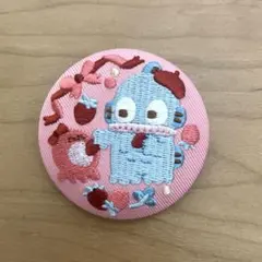サンリオ 刺繍 缶バッチ ハンギョドン biscuit3