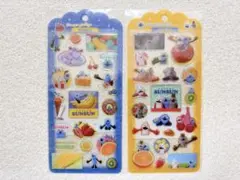 【パペットスンスン ドロップジェリーシール2点】大人気キャラクター ノンノン