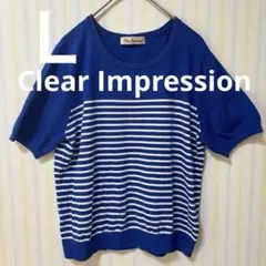 Clear Impression ストライプ サマーニット　4980→1680円のサムネイル