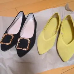ウォッシャブルニットフラットシューズ等