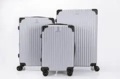 軽量Lサイズ　静音8輪　キャリーバッグ　スーツケース　キャリーケース　シルバー
