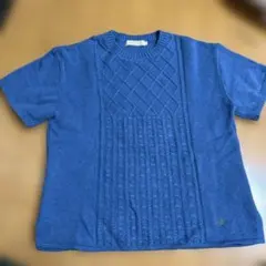 crocodile 半袖セーター　青　Lのサムネイル