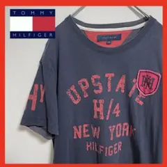 【ヴィンテージ】トミーヒルフィガー ネイビー　紺　赤　レッド　半袖　Tシャツ