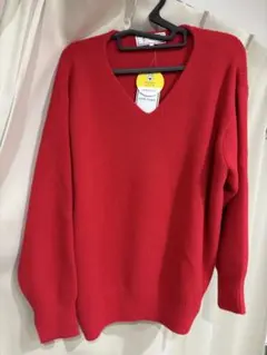 ROPÉ PICNIC レッド Vネックセーター