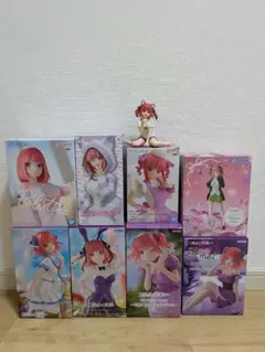 五等分の花嫁 中野二乃フィギュア9体セット売り（オマケ付き）1体開封済
