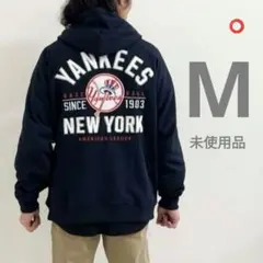 【未使用品・М】MLB◎NYヤンキース●ジップパーカー●ネイビー