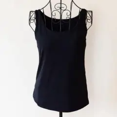 【USED】UNIQLO エアリズム ブラタンクトップ 黒 無地 XLサイズ