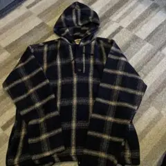 90s チェック柄オーバーサイズメキシカンパーカー ヴィンテージ古着