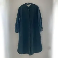 無印良品　両面起毛フランネルスタンドカラーシャツワンピース　Mサイズ