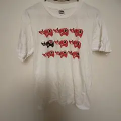 Printstar ドット絵 赤ベコ柄 半袖Tシャツ ホワイト Mのサムネイル