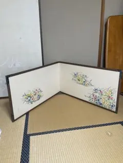 島崎藤村「千曲川旅情のうた」風呂先屏風 両面開き：茶道具 島崎藤村「千曲川旅情のうた」風呂先屏風 両面開き：茶道具 - メルカリ