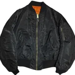 稀少 ALPHA 80s USA製 ビンテージ 旧タグ MA-1 ブラック XL