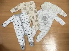 ベビー服 ロンパース 4枚セット 0-3ヶ月