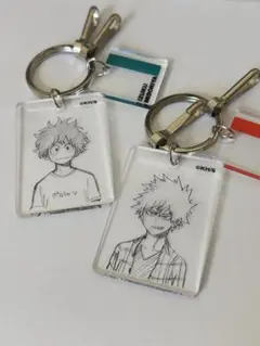 僕のヒーローアカデミア クリアキーホルダー緑谷・爆豪