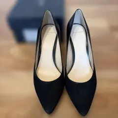 COLE HAAN コールハーン　 ブラックスエードポインテッドトゥハイヒール